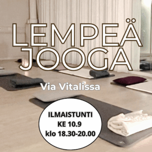 ILMAISTUNTI ViaVitalissa lempeää joogaa ke 10.9 klo 18.30-20.00