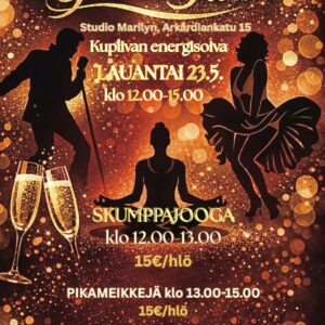 Glam & Flow - skumppajooga lauantaina 23.5. klo 12.00-13.00
